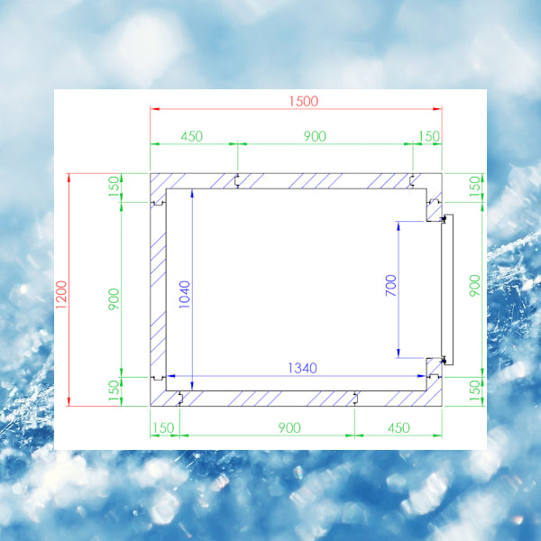 Tief - Kühlzelle 1200 x 1500 x 2050 HERO24 - Z1215TL