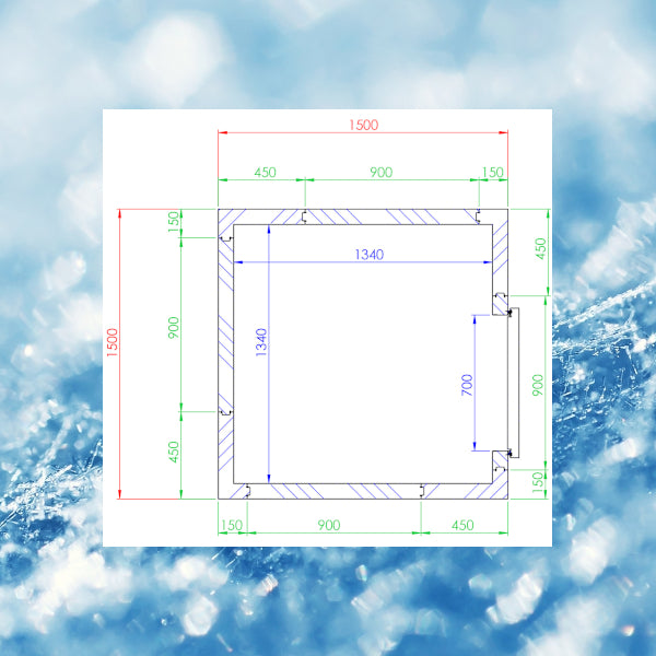 Tief - Kühlzelle 1500 x 1500 x 2050 HERO24 - Z1515TL